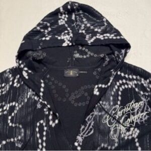 Christian Audigier Black and White Sweater
